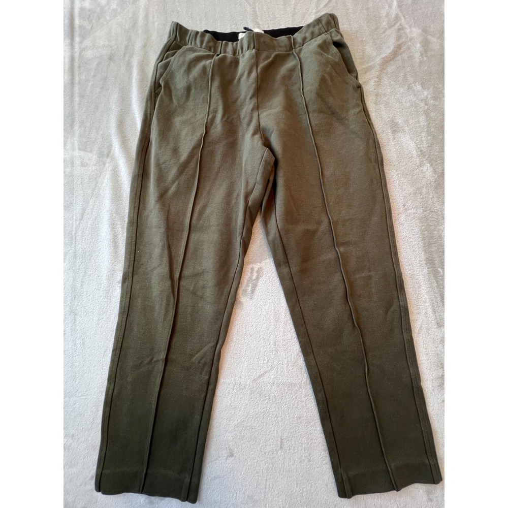 Everlane The Dream Pant Women Size Medium Olive Green Pintuck Elastic Waist